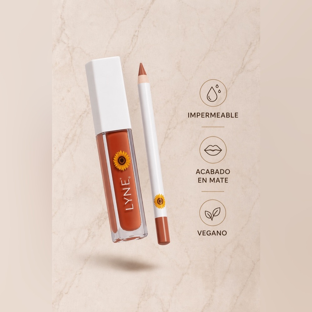 LuxeVelvet Matte Lip Duo | Long Lasting Waterproof Lipstick & Liner Set